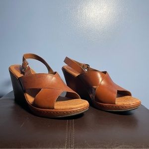 brown wedge sandals